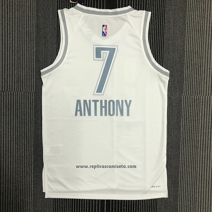 Camiseta Oklahoma City Thunder Carmelo Anthony #7 Ciudad 2021-22 Blanco